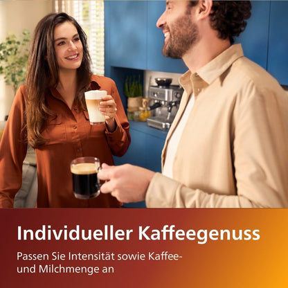 Philips Espressomaschine der Serie 5400 – Genießen Sie 12 Getränke, schnell reinigendes LatteGo, intuitives TFT-Display, anpassbare Kaffeeeinstellungen, erstklassiges Küchendesign (EP5441/50)